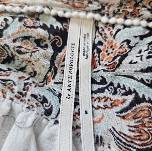 Anthropologie Printed Ruffle Blouse~Medium - Picture 10 of 15